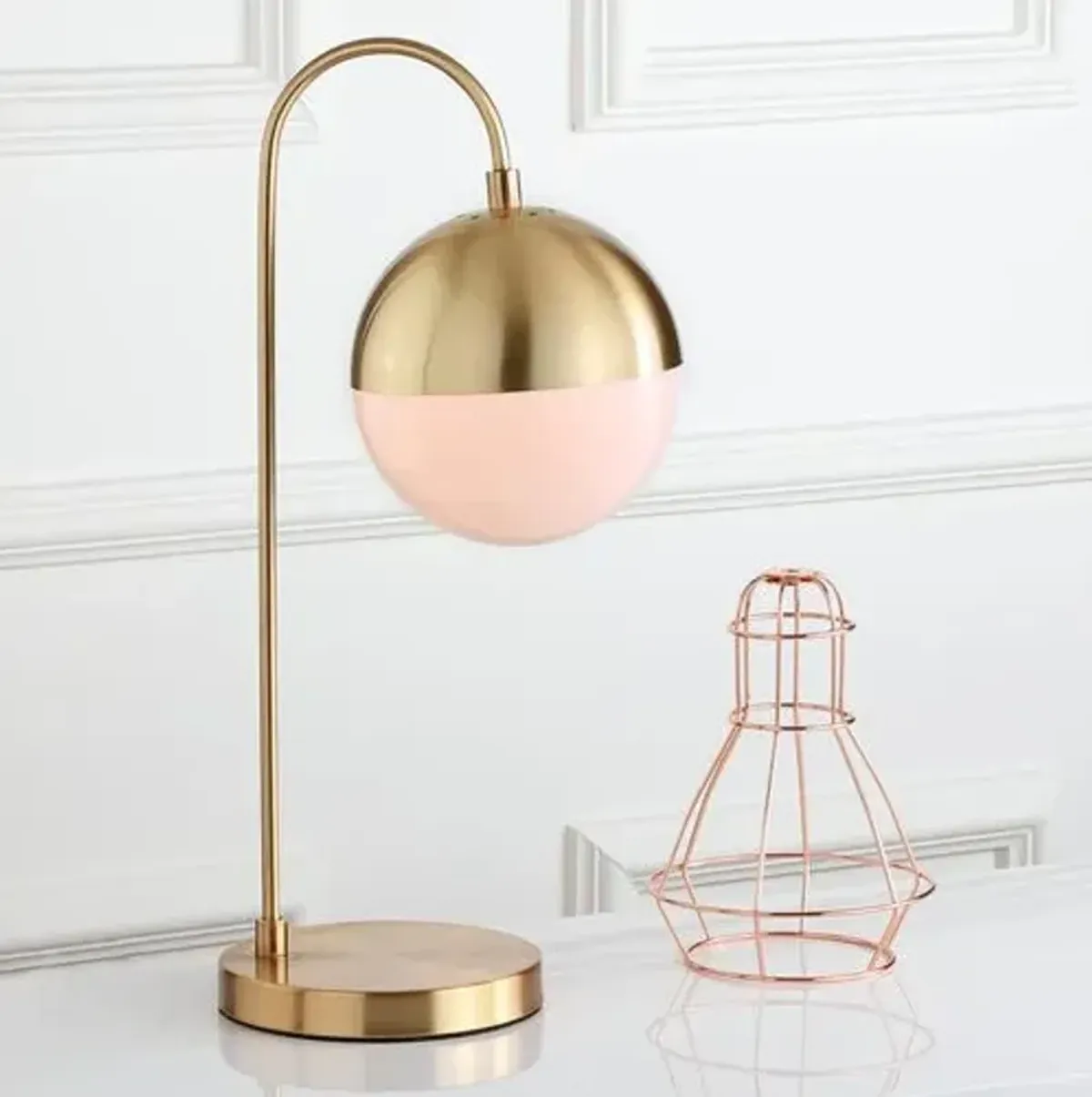 Morina Table Lamp - Brass/White