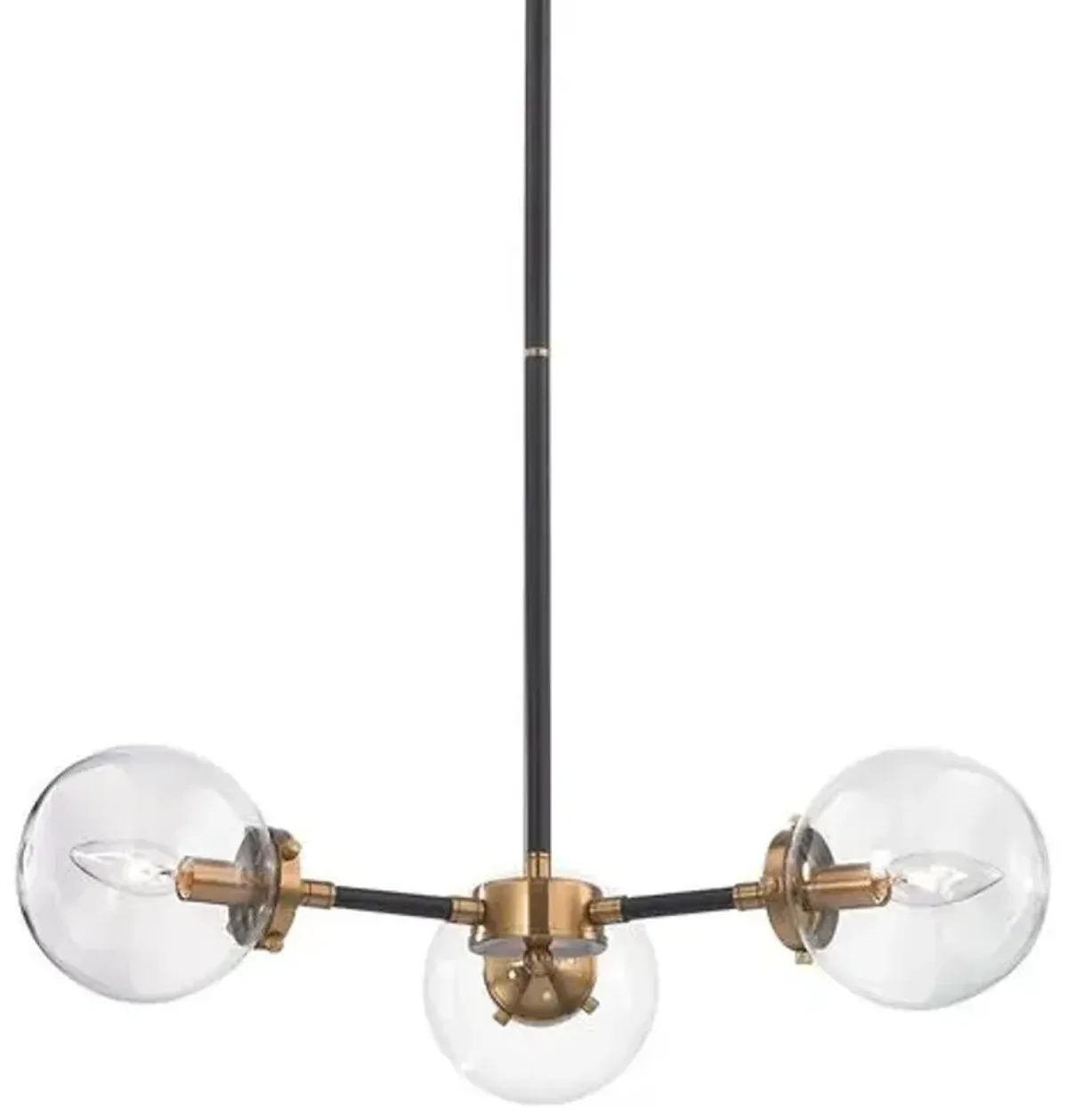 Covelli 3-Light Chandelier - Antiqued Gold/Black