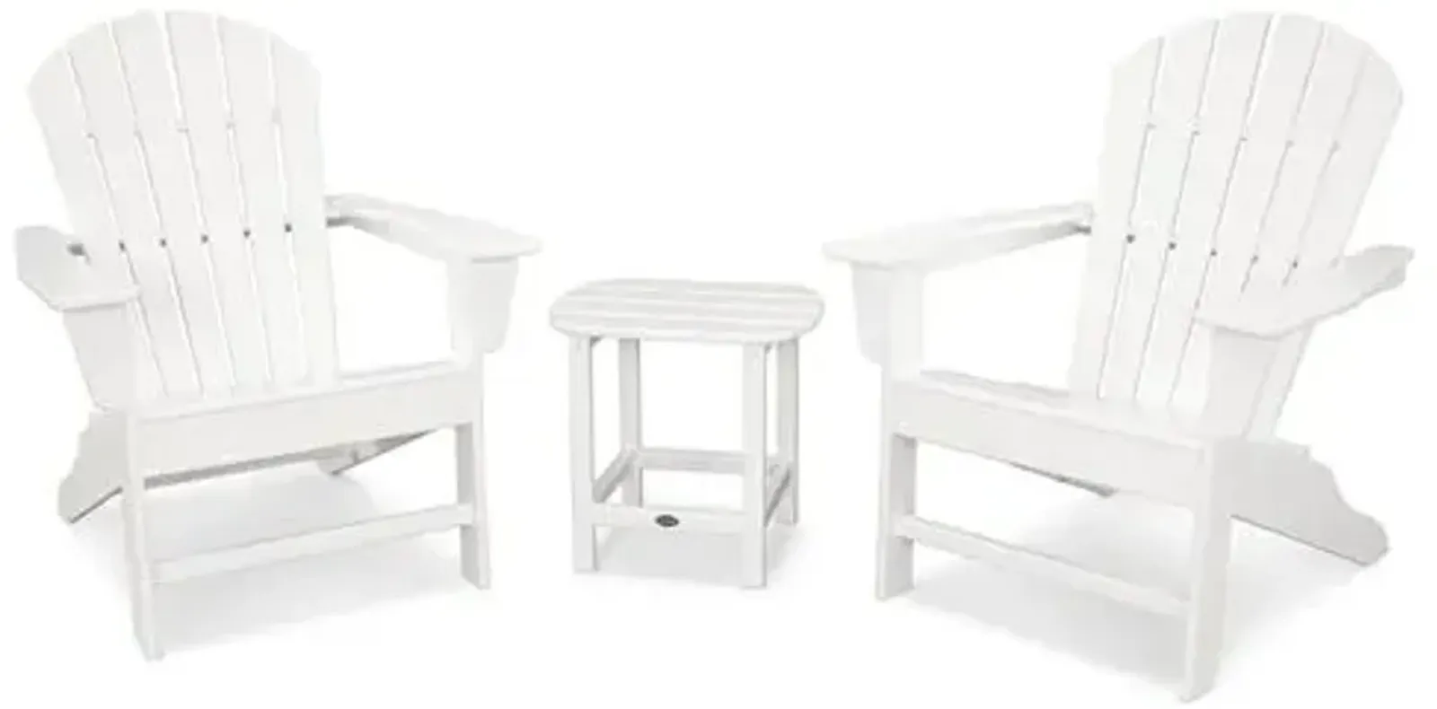 South Beach 3-Pc Adirondack Set - White