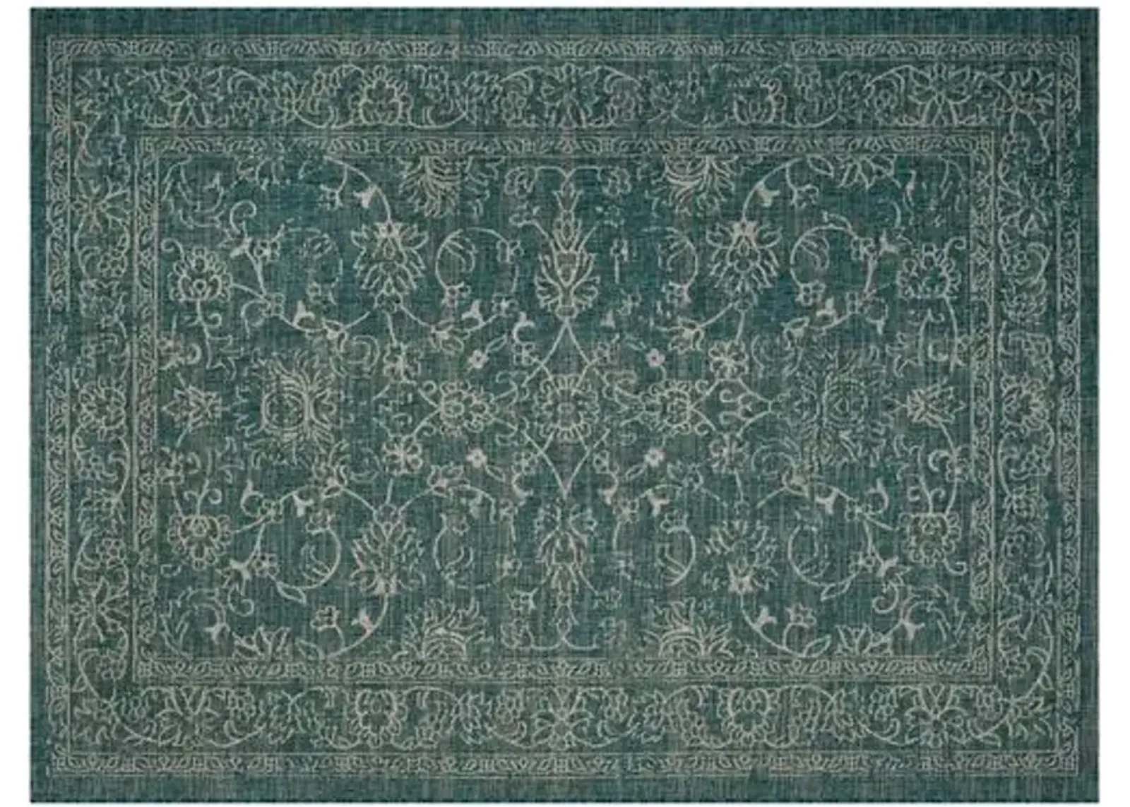 Telesto Outdoor Rug - Turquoise/Light Gray - Green - Green