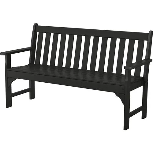 Vineyard Outdoor Bench - Black