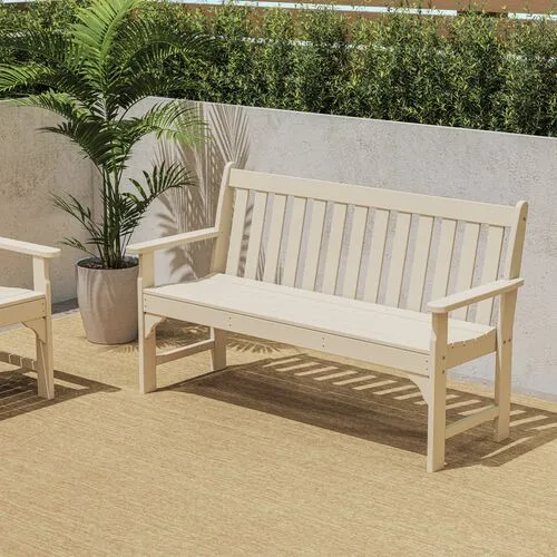 Vineyard Outdoor Bench - Sand - Beige