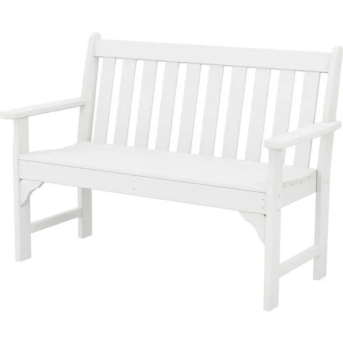 Vineyard Outdoor Bench - White