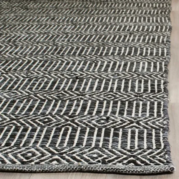 Wickham Flat-Weave Rug, Ivory/Dark Gray