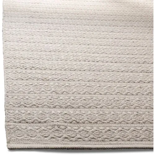 Tauk Flat-Weave Rug - Ivory/Gray - Gray