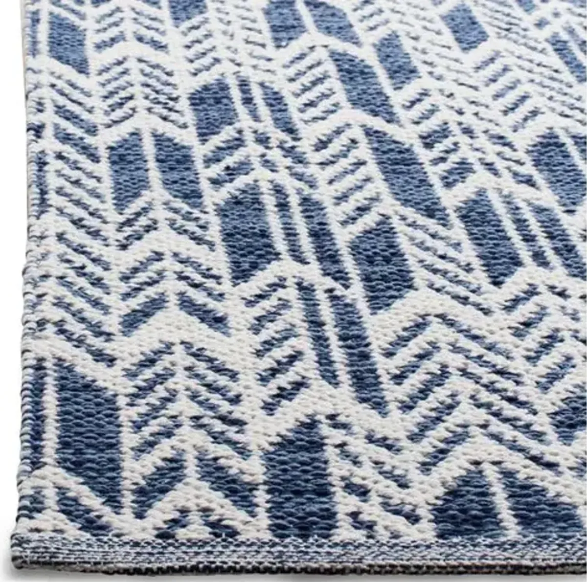 Suj Kids' Rug - Navy/Ivory - Blue - Blue