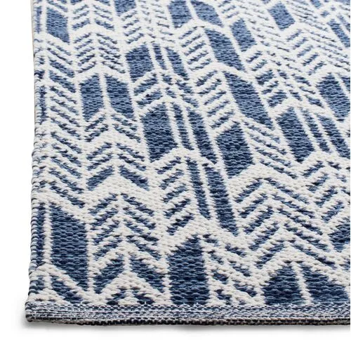 Suj Kids' Rug - Navy/Ivory - Blue - Blue