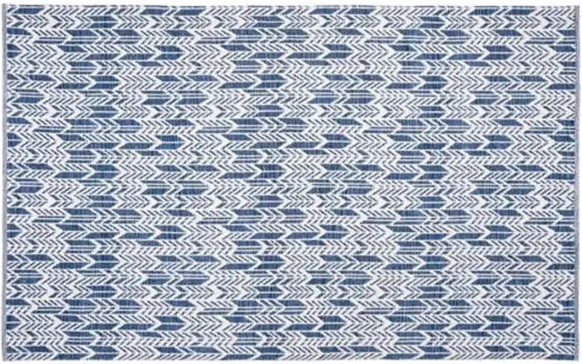 Suj Kids' Rug - Navy/Ivory - Blue - Blue