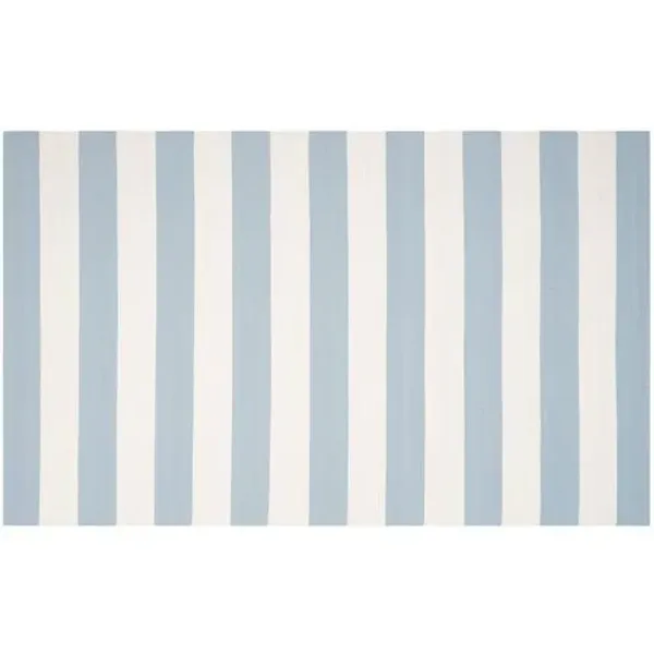 Severine Flat-Weave Rug - Sky Blue - Blue