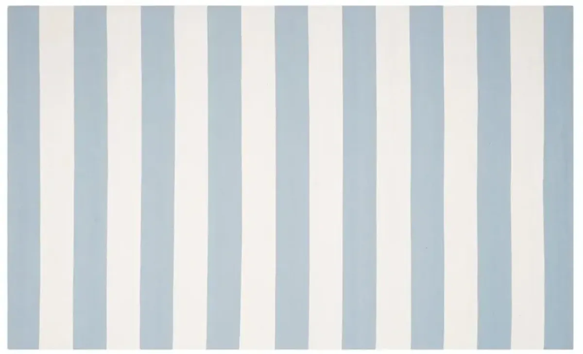 Severine Flat-Weave Rug, Sky Blue