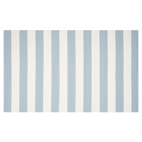 Severine Flat-Weave Rug - Sky Blue - Blue