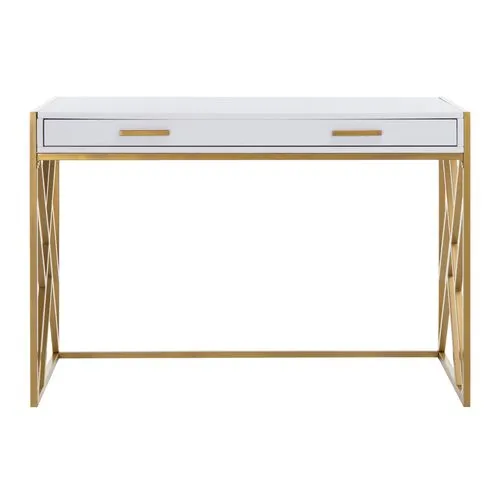 Reid 1-Drawer Desk - White