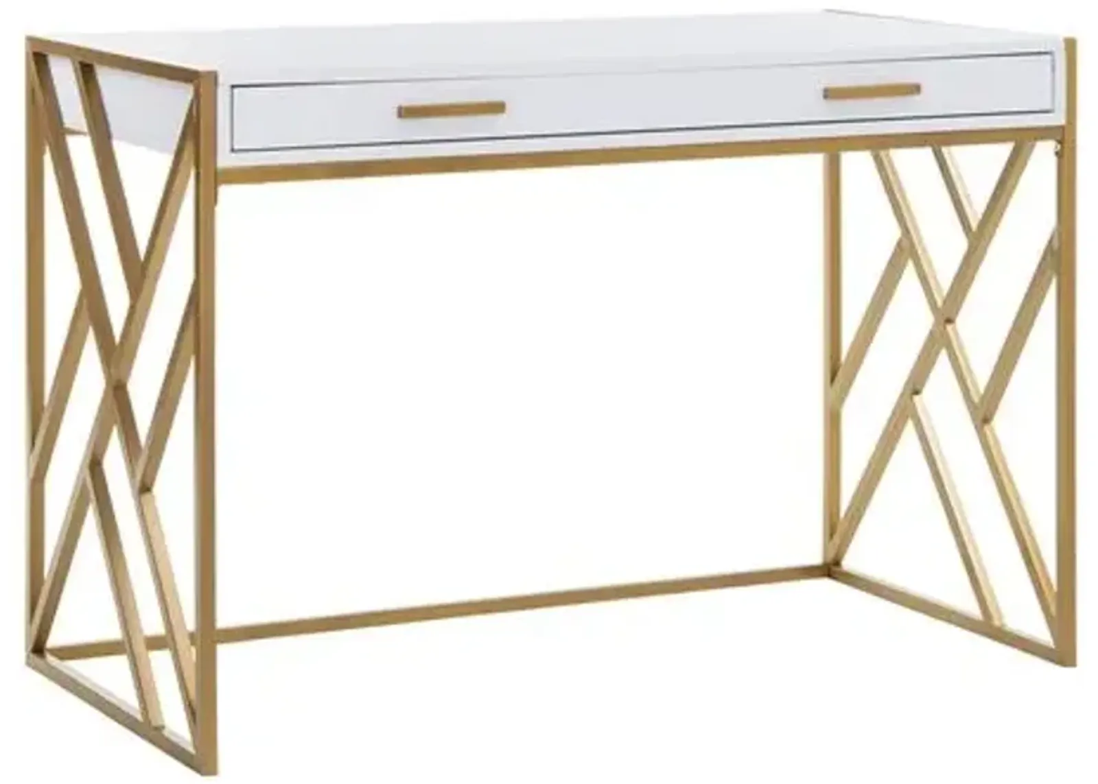 Reid 1-Drawer Desk - White