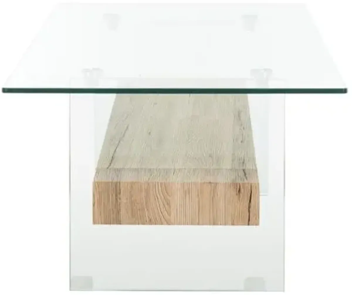 Kayley Coffee Table - Natural - Clear