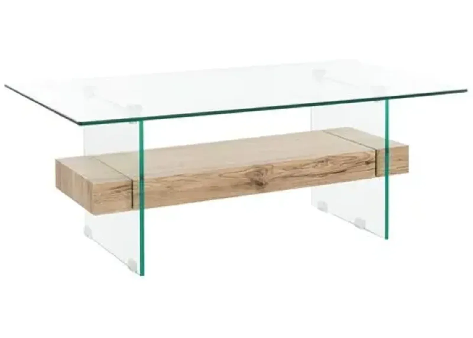 Kayley Coffee Table - Natural - Clear