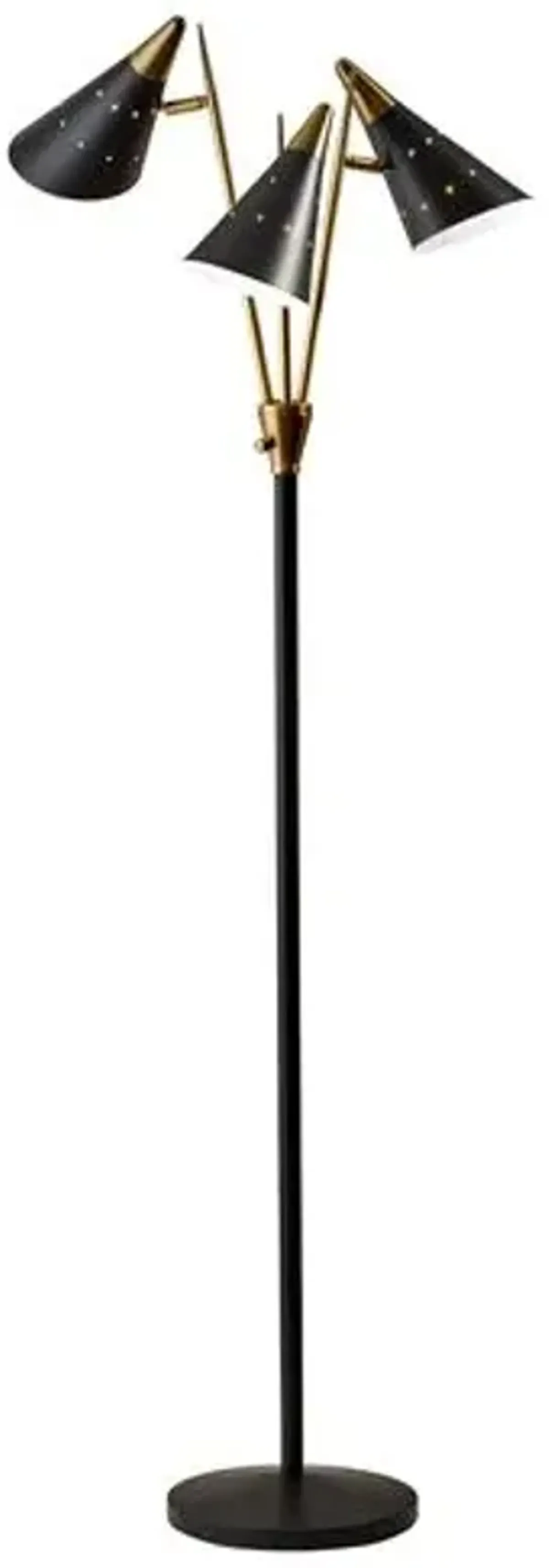 Kedzie 3-Arm Floor Lamp - Matte Black