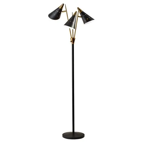 Kedzie 3-Arm Floor Lamp - Matte Black