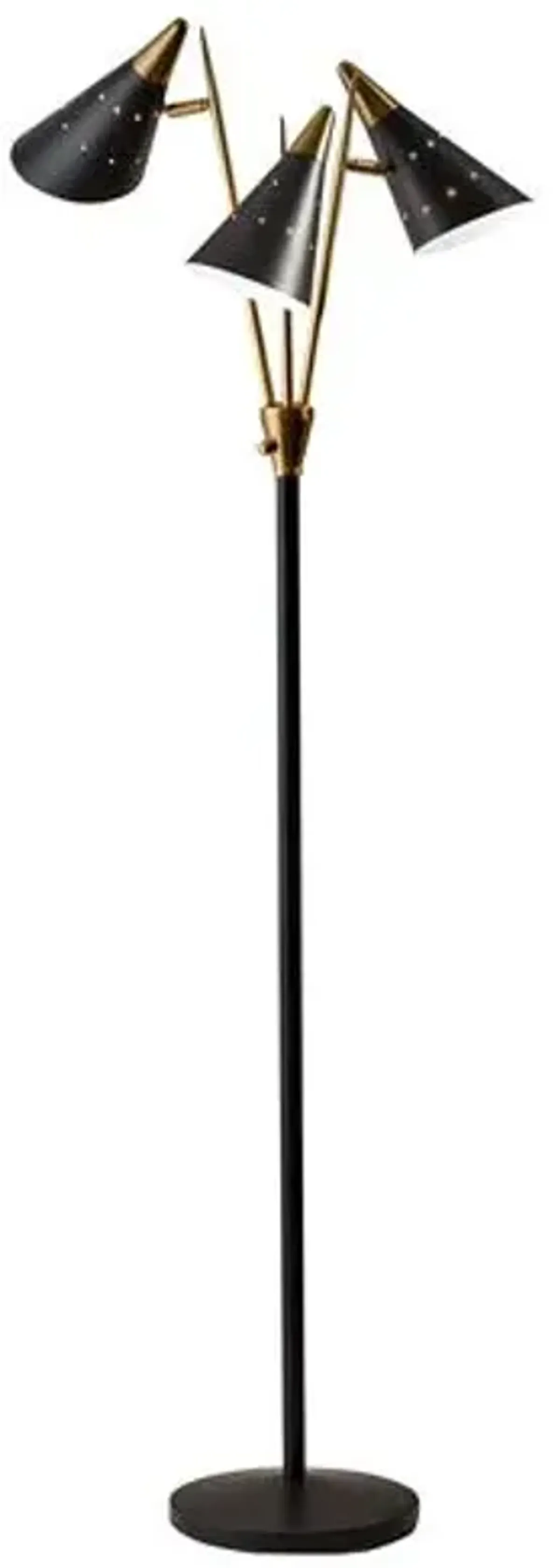 Kedzie 3-Arm Floor Lamp - Matte Black