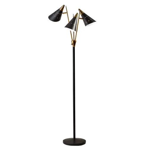 Kedzie 3-Arm Floor Lamp - Matte Black