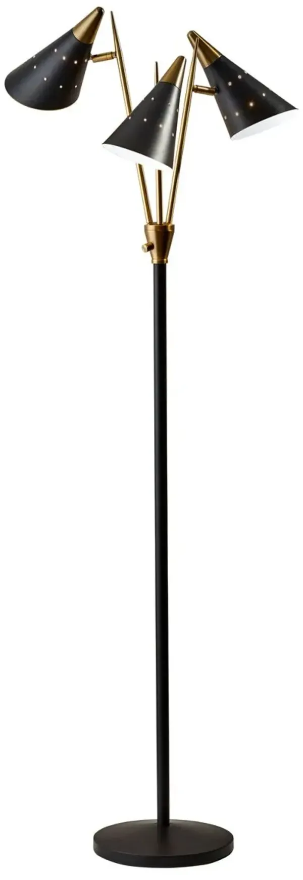 Kedzie 3-Arm Floor Lamp - Matte Black