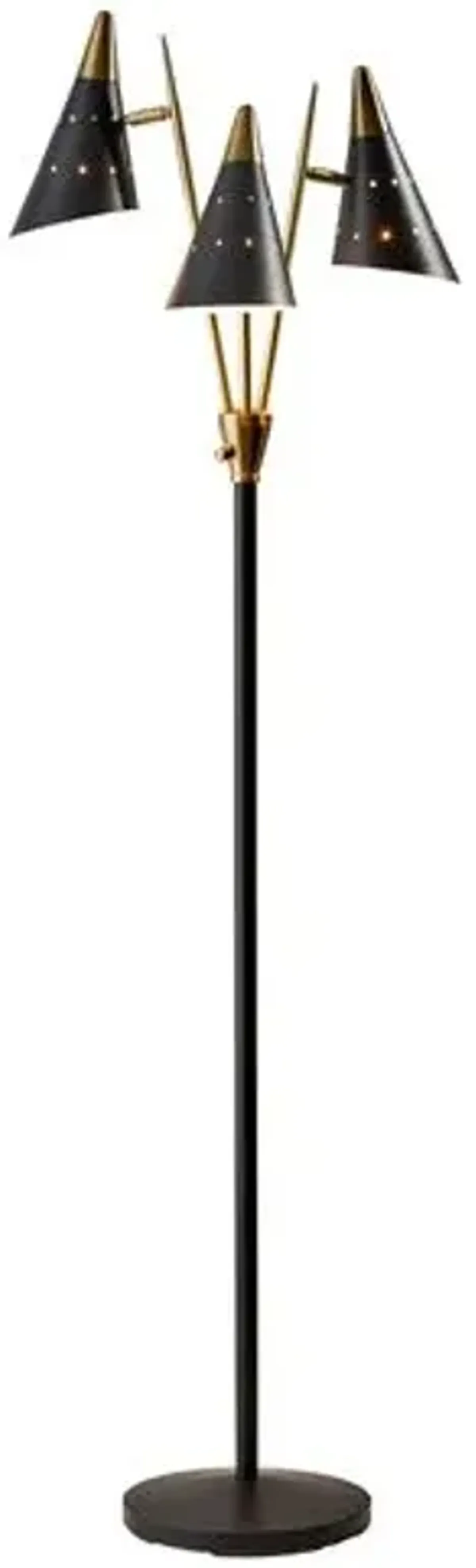 Kedzie 3-Arm Floor Lamp - Matte Black