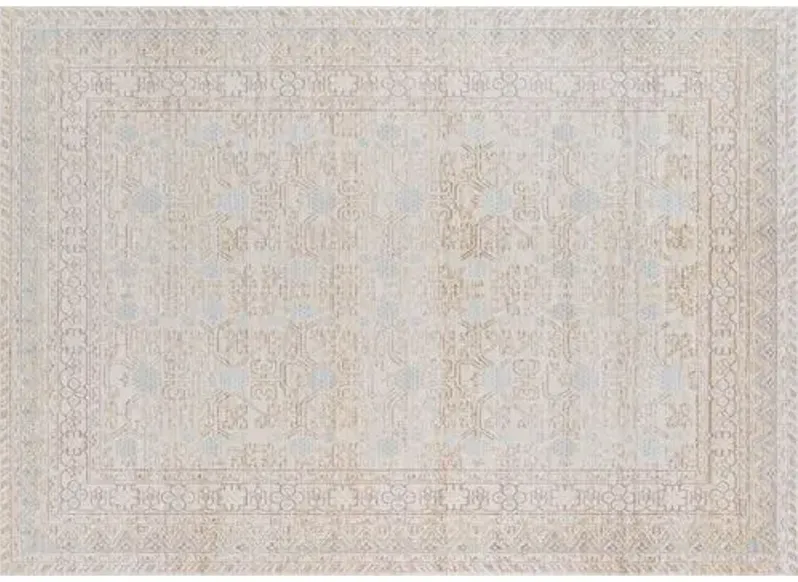 Isabella Rug - Ivory/Blue - Blue