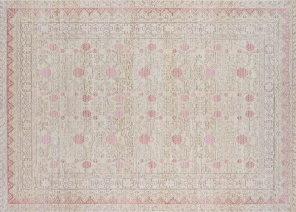 Isabella Rug - Ivory/Pink - Pink