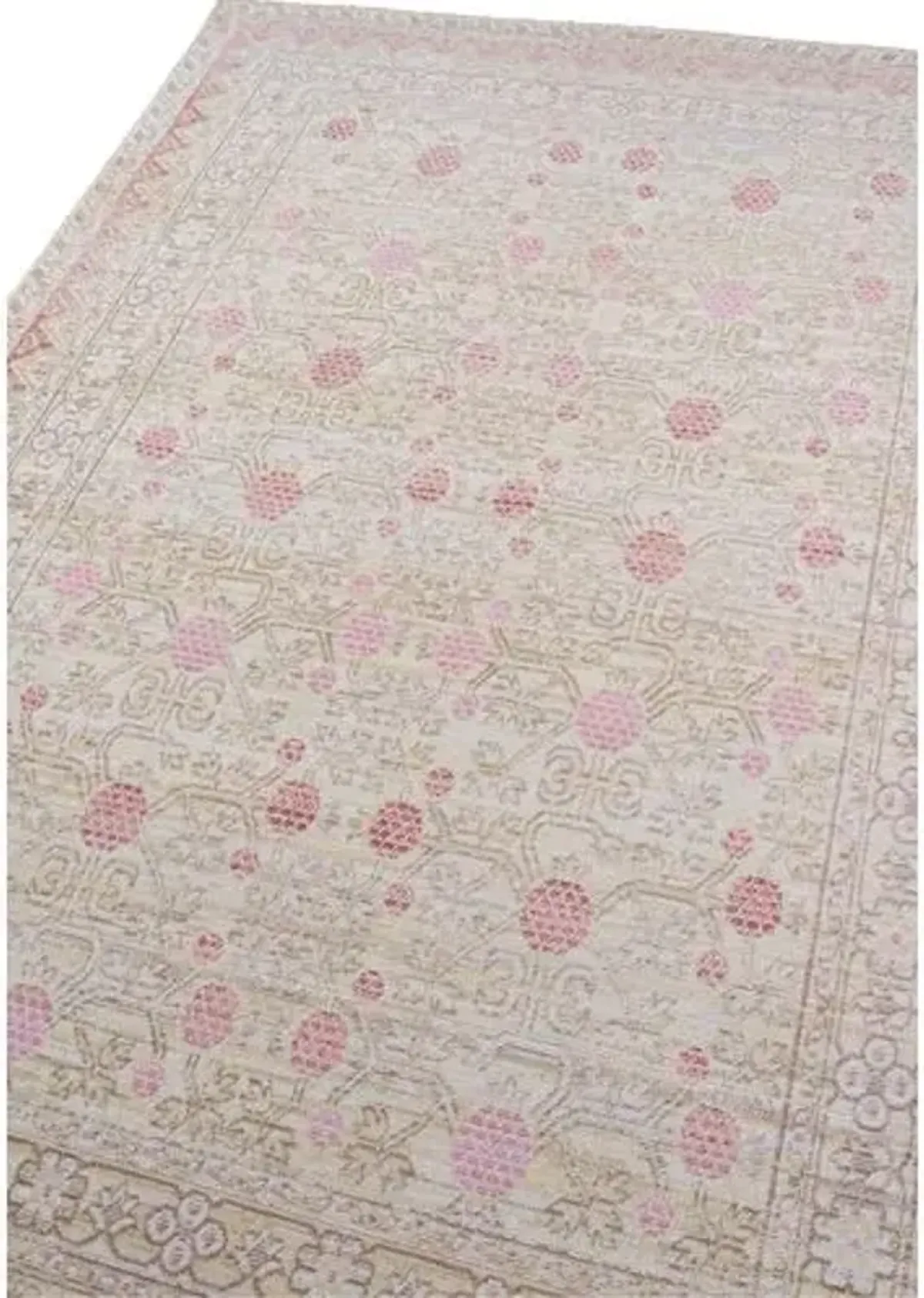 Isabella Rug - Ivory/Pink - Pink