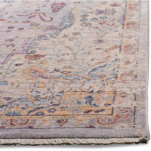 Poji Rug - Lilac/Light Gray - Ivory - Ivory