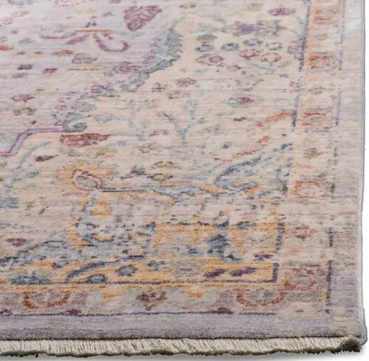 Poji Rug - Lilac/Light Gray - Ivory - Ivory