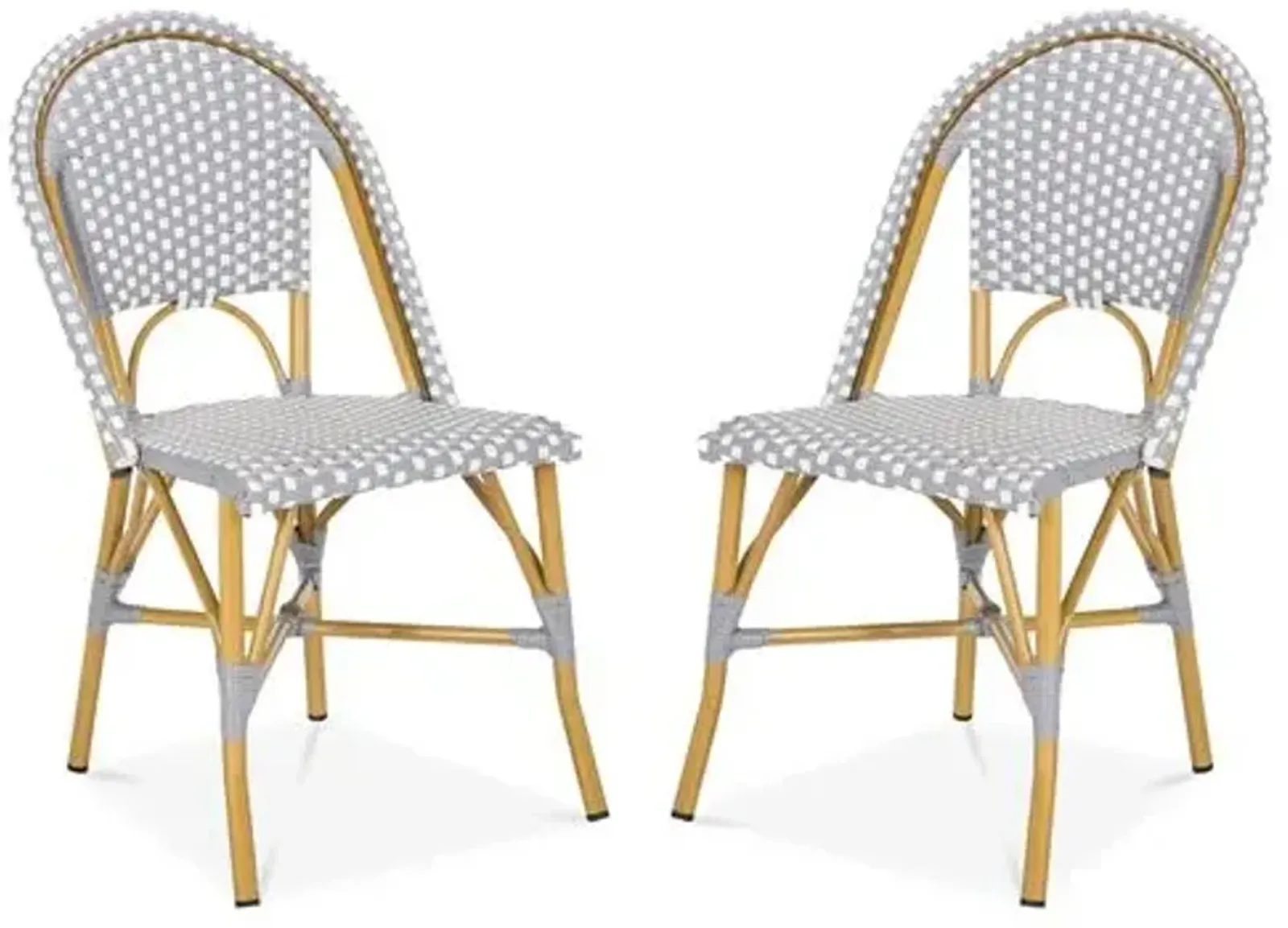 Set of 2 Salcha Outdoor Bistro Chairs - Gray