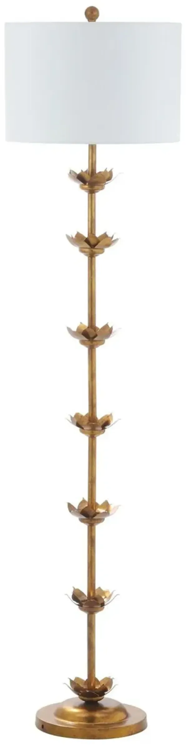 Claire Leaf Floor Lamp - Antique Gold
