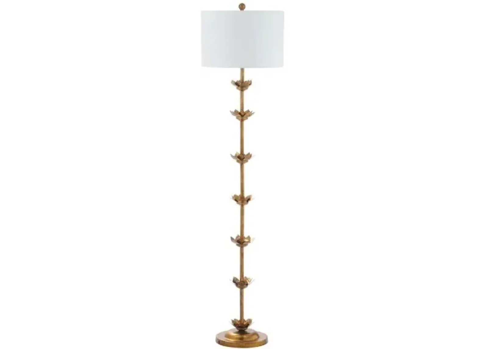 Claire Leaf Floor Lamp - Antique Gold