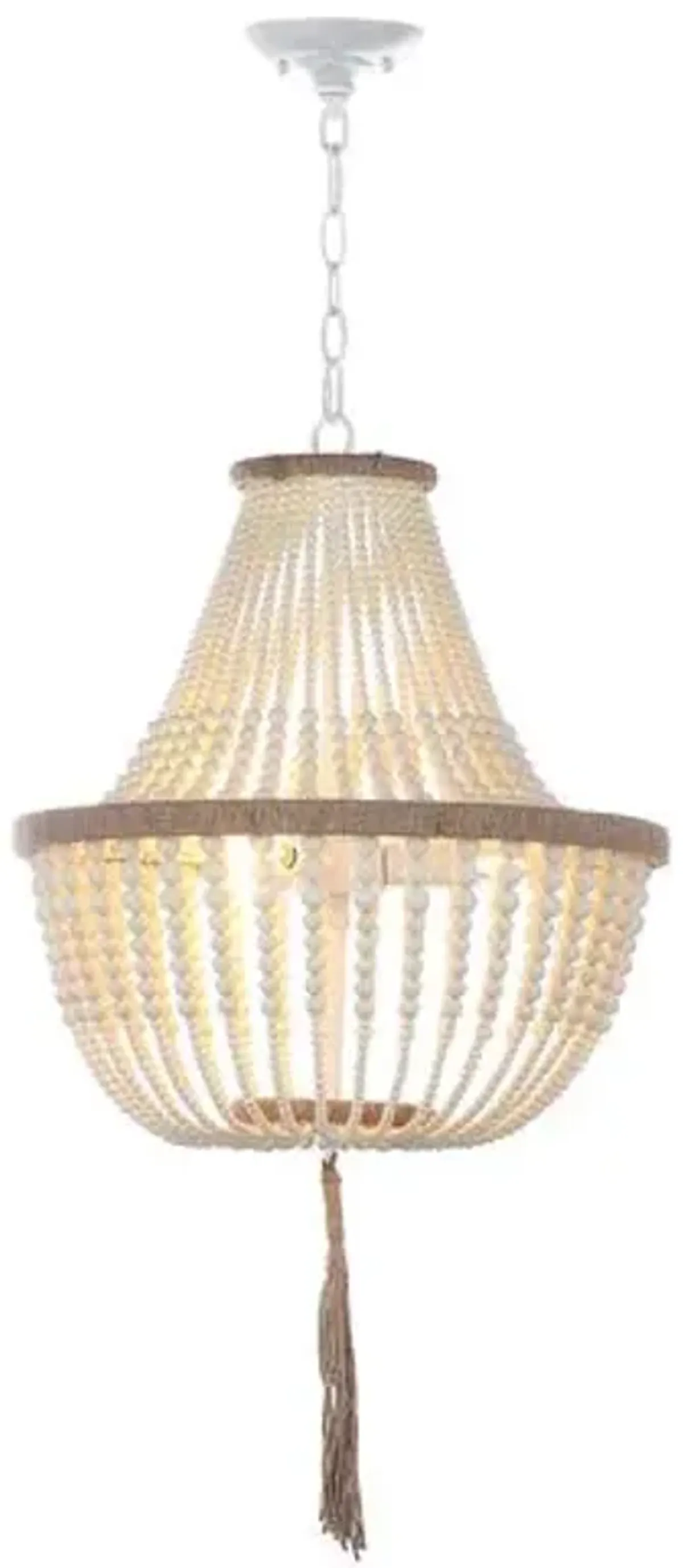 Mila Beaded Pendant - Cream - Ivory