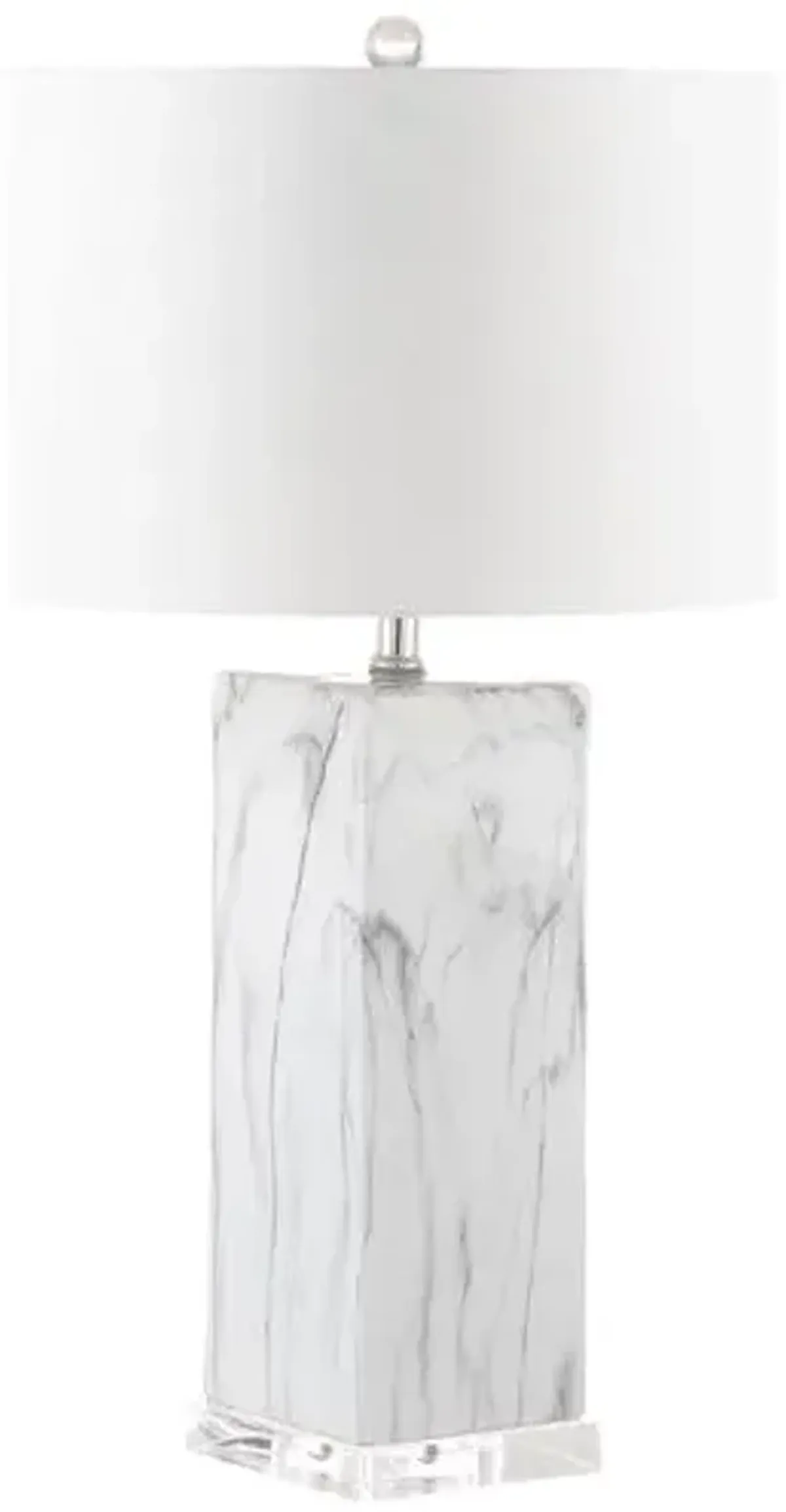 Set of 2 Addie Table Lamps - Black/White Marble