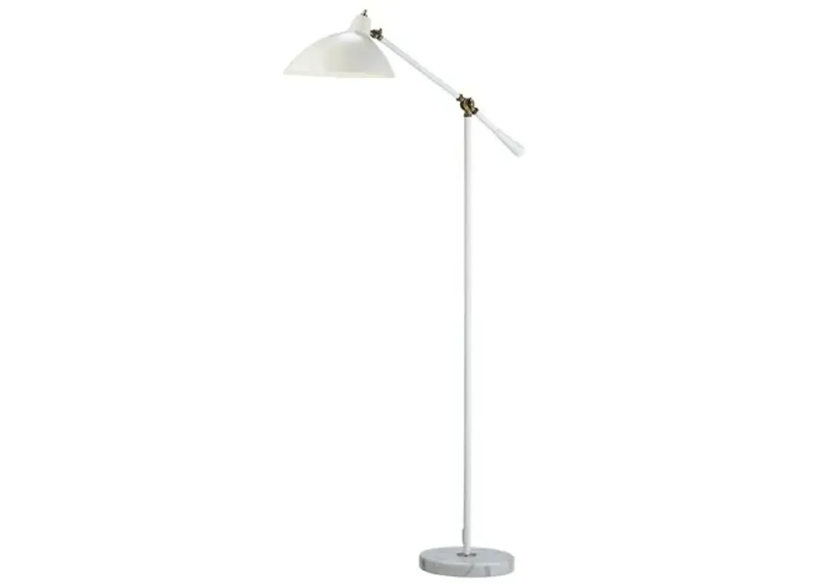 Dani Floor Lamp - White/Brass