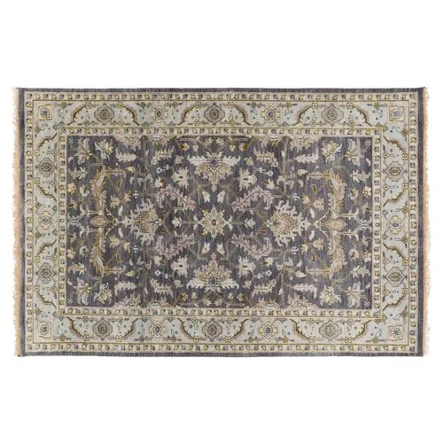 Durden Rug - Charcoal/Sky Blue - Gray - Gray