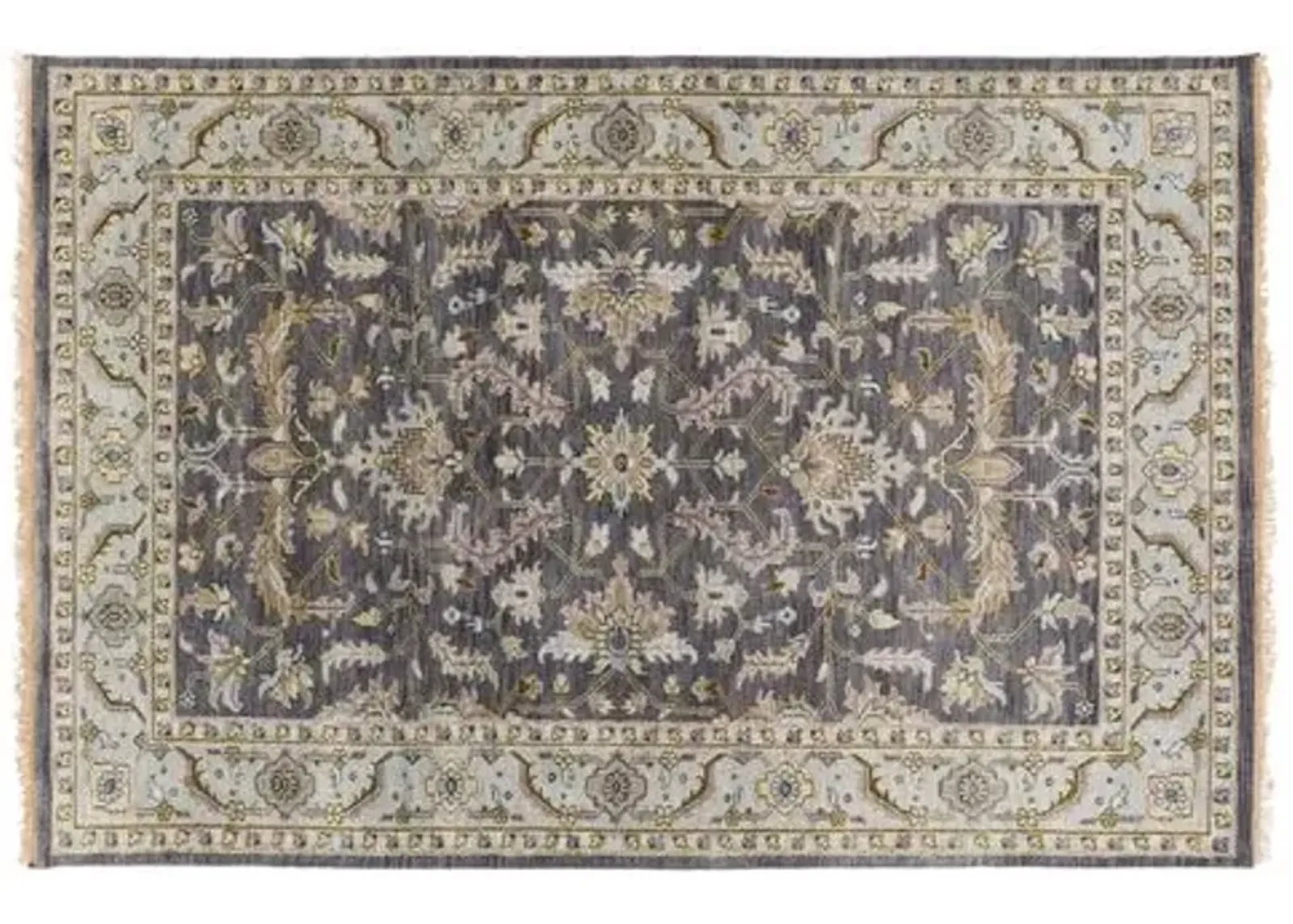 Durden Rug - Charcoal/Sky Blue - Gray - Gray