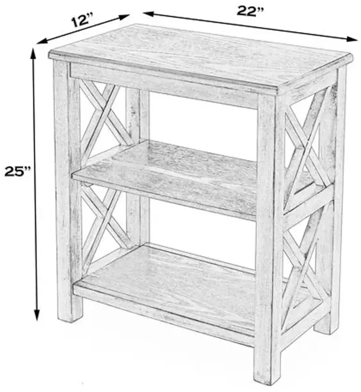 Minson Bookcase - White