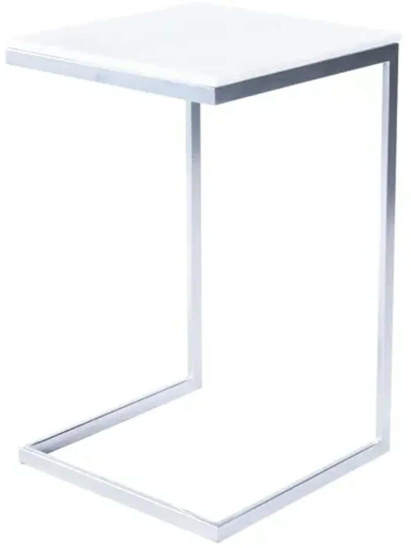 Ladner Marble Side Table - White