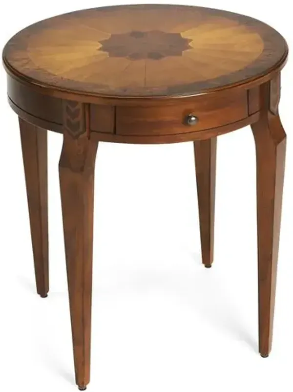 Ruth 1-Drawer Side Table - Brown
