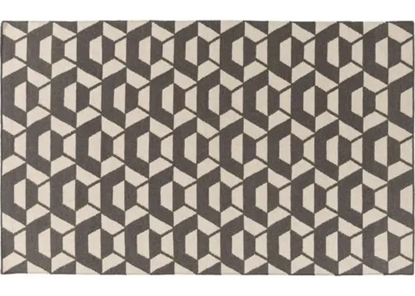 Rivington Rug - Charcoal/Ivory - Gray - Gray