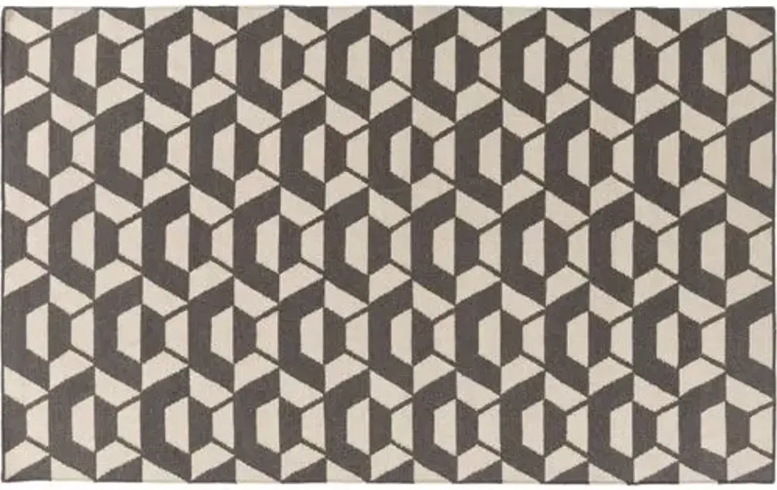 Rivington Rug - Charcoal/Ivory - Gray - Gray