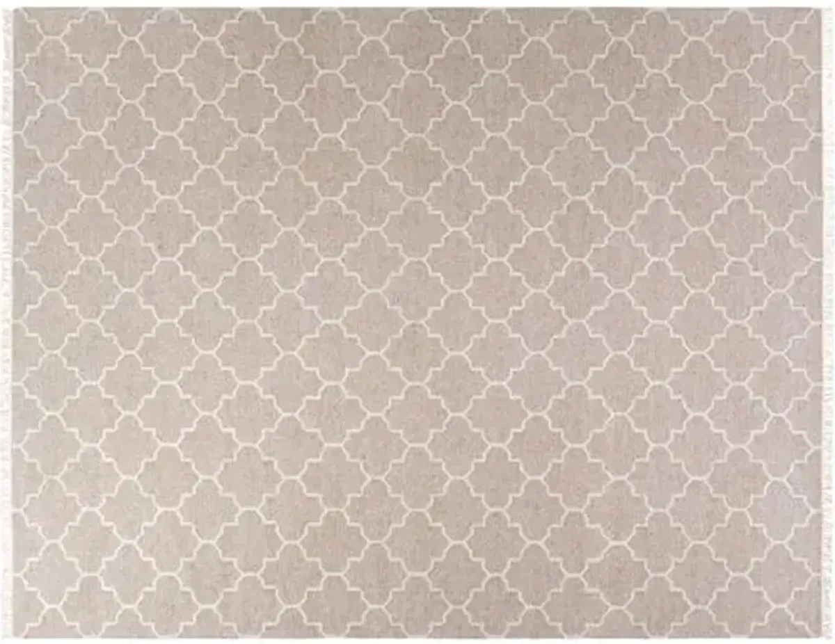 Isle Rug - Tan/Cream - White - White