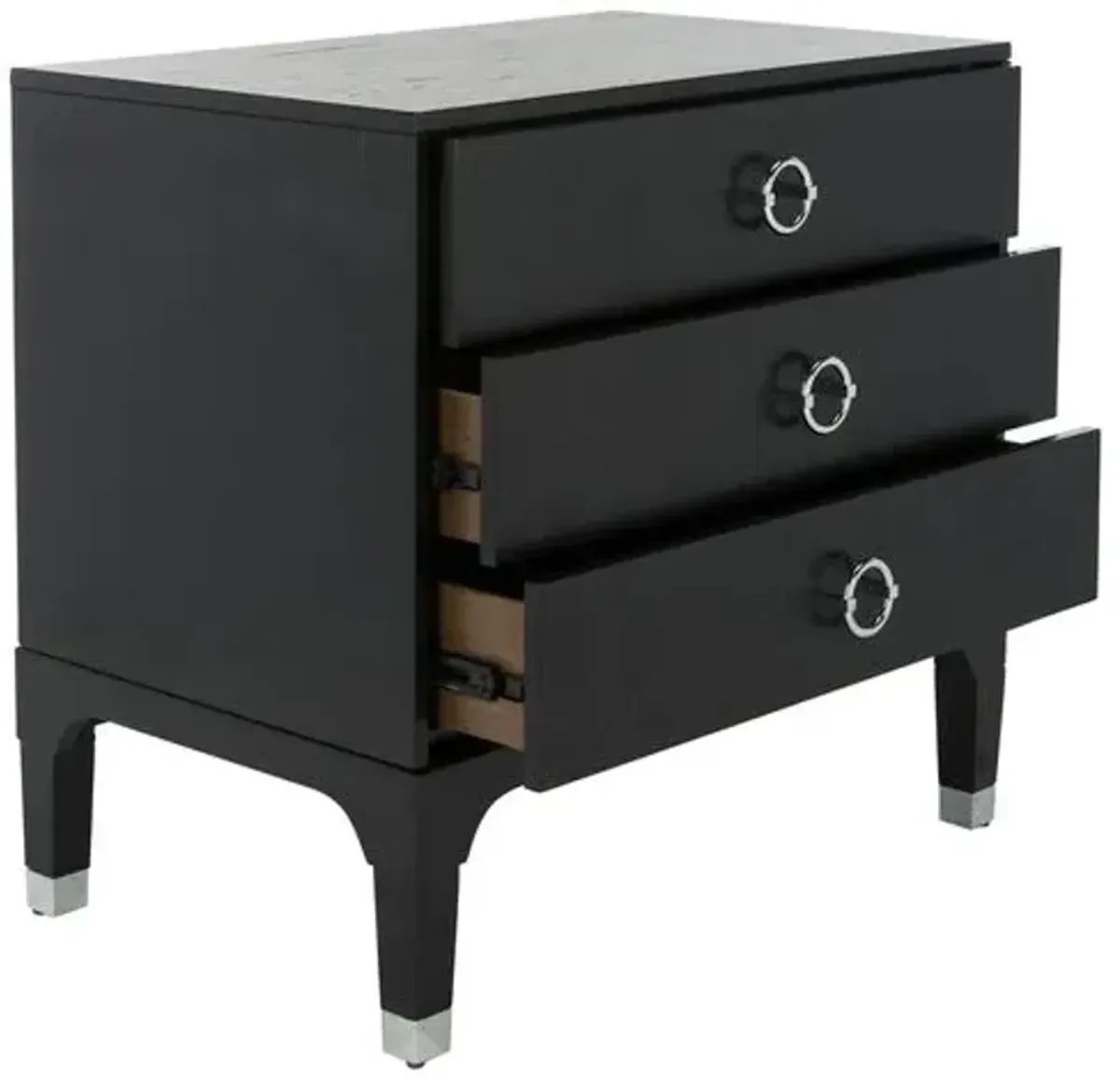 Royce Nightstand - Black/Silver