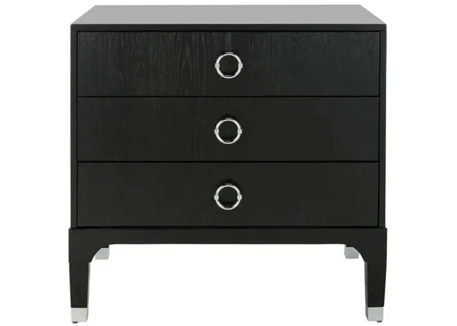 Royce Nightstand - Black/Silver