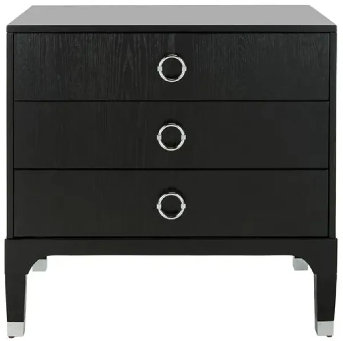 Royce Nightstand - Black/Silver