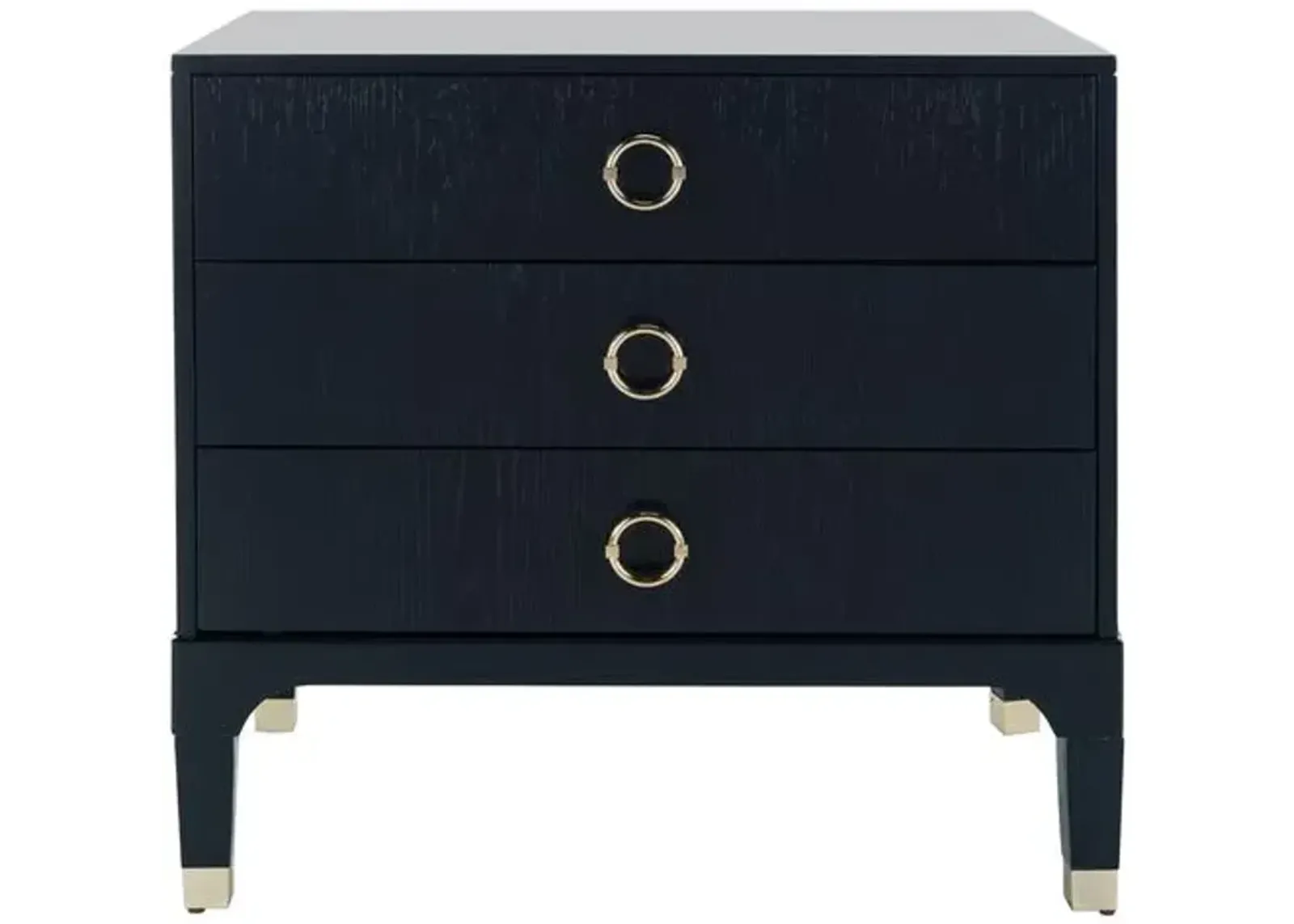 Royce Nightstand - Navy/Gold