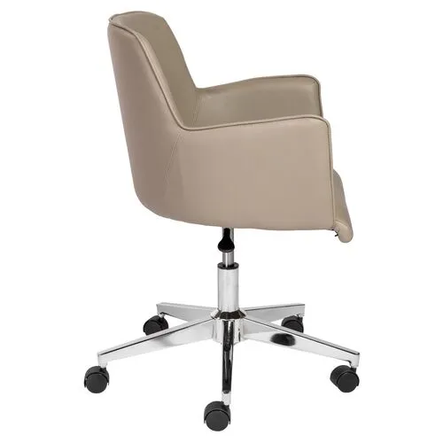 Sonny Leatherette Office Chair - Taupe - Brown