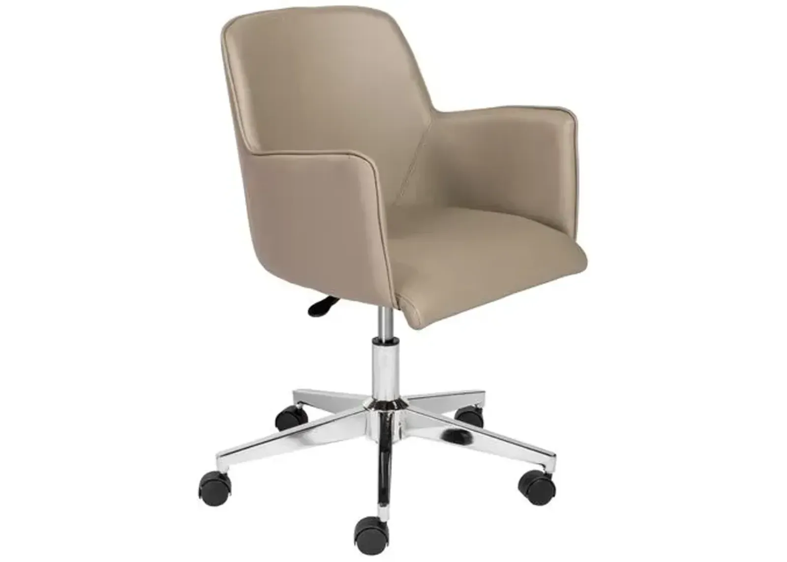 Sonny Leatherette Office Chair - Taupe - Brown